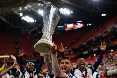 Cristian Romero, UEFA Avrupa Ligi 2025 final maçında Tottenham Hotspur FC ve Manchester United FC (Maciej Rogowski)