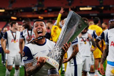 Pedro Porro, UEFA Avrupa Ligi 2025 final maçında Tottenham Hotspur FC ve Manchester United FC (Maciej Rogowski)