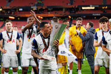 Pedro Porro, UEFA Avrupa Ligi 2025 final maçında Tottenham Hotspur FC ve Manchester United FC (Maciej Rogowski)