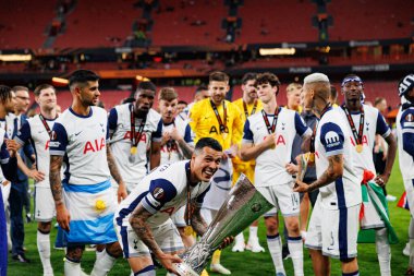 Pedro Porro, UEFA Avrupa Ligi 2025 final maçında Tottenham Hotspur FC ve Manchester United FC (Maciej Rogowski)