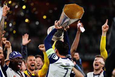 Tottenham takımı UEFA Avrupa Ligi 2025 final maçında Tottenham Hotspur FC ve Manchester United FC (Maciej Rogowski)