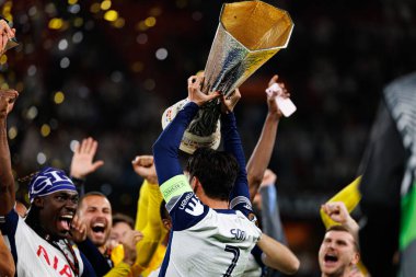 Tottenham takımı UEFA Avrupa Ligi 2025 final maçında Tottenham Hotspur FC ve Manchester United FC (Maciej Rogowski)