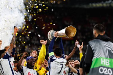 Tottenham takımı UEFA Avrupa Ligi 2025 final maçında Tottenham Hotspur FC ve Manchester United FC (Maciej Rogowski)