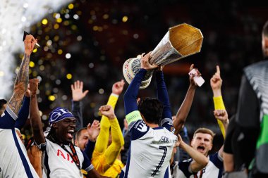 Tottenham takımı UEFA Avrupa Ligi 2025 final maçında Tottenham Hotspur FC ve Manchester United FC (Maciej Rogowski)