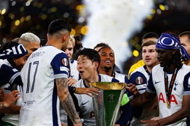 Tottenham takımı UEFA Avrupa Ligi 2025 final maçında Tottenham Hotspur FC ve Manchester United FC (Maciej Rogowski)