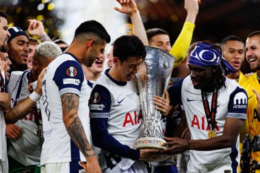 Tottenham takımı UEFA Avrupa Ligi 2025 final maçında Tottenham Hotspur FC ve Manchester United FC (Maciej Rogowski)