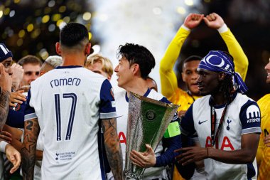 Tottenham takımı UEFA Avrupa Ligi 2025 final maçında Tottenham Hotspur FC ve Manchester United FC (Maciej Rogowski)