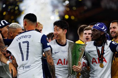 Tottenham takımı UEFA Avrupa Ligi 2025 final maçında Tottenham Hotspur FC ve Manchester United FC (Maciej Rogowski)