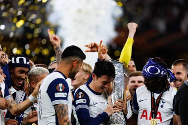 Tottenham takımı UEFA Avrupa Ligi 2025 final maçında Tottenham Hotspur FC ve Manchester United FC (Maciej Rogowski)