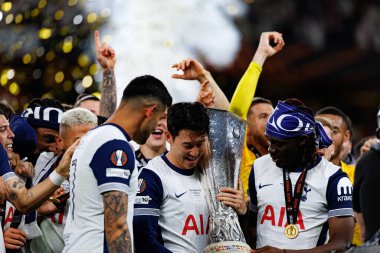 Tottenham takımı UEFA Avrupa Ligi 2025 final maçında Tottenham Hotspur FC ve Manchester United FC (Maciej Rogowski)