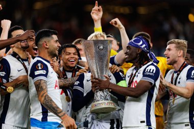 Tottenham takımı UEFA Avrupa Ligi 2025 final maçında Tottenham Hotspur FC ve Manchester United FC (Maciej Rogowski)