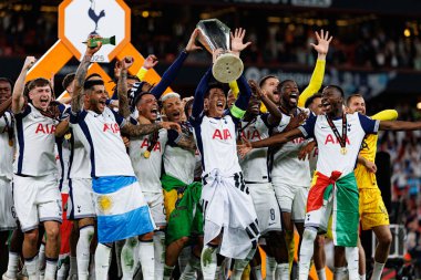 Tottenham takımı UEFA Avrupa Ligi 2025 final maçında Tottenham Hotspur FC ve Manchester United FC (Maciej Rogowski)