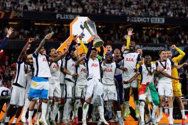 Tottenham takımı UEFA Avrupa Ligi 2025 final maçında Tottenham Hotspur FC ve Manchester United FC (Maciej Rogowski)