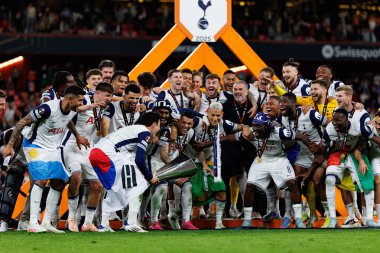 Tottenham takımı UEFA Avrupa Ligi 2025 final maçında Tottenham Hotspur FC ve Manchester United FC (Maciej Rogowski)
