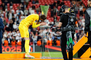 Guglielmo Vicario UEFA Avrupa Ligi 2025 final maçında Tottenham Hotspur FC ve Manchester United FC (Maciej Rogowski)