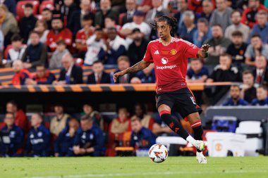 Leny Yoro, UEFA Avrupa Ligi 2025 final maçında Tottenham Hotspur FC ve Manchester United FC (Maciej Rogowski)