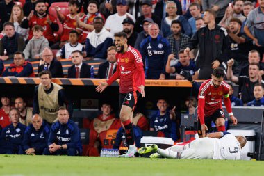 Noussair Mazraoui, UEFA Avrupa Ligi 2025 final maçında Tottenham Hotspur FC ve Manchester United FC (Maciej Rogowski)