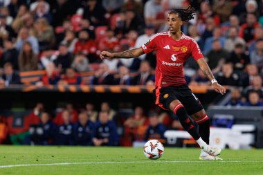 Leny Yoro, UEFA Avrupa Ligi 2025 final maçında Tottenham Hotspur FC ve Manchester United FC (Maciej Rogowski)