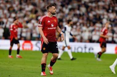 Luke Shaw UEFA Avrupa Ligi 2025 final maçında Tottenham Hotspur FC ve Manchester United FC (Maciej Rogowski)