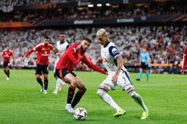 Noussair Mazraoui ve Richarlison, UEFA Avrupa Ligi 2025 final maçında Tottenham Hotspur FC ve Manchester United FC (Maciej Rogowski)