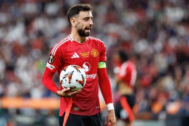 Bruno Fernandes UEFA Avrupa Ligi 2025 final maçında Tottenham Hotspur FC ve Manchester United FC (Maciej Rogowski)