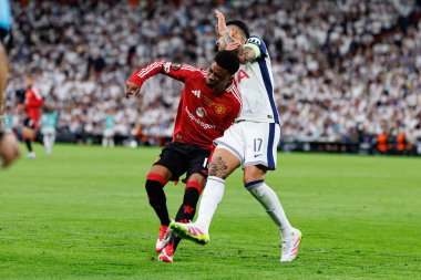 Amad Diallo ve Cristian Romero, UEFA Avrupa Ligi 2025 final maçında Tottenham Hotspur FC ve Manchester United FC (Maciej Rogowski)