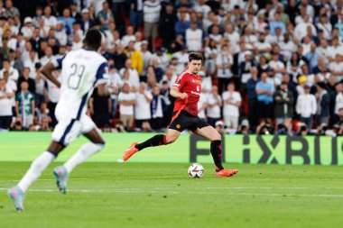 Harry Maguire, Tottenham Hotspur FC ile Manchester United FC (Maciej Rogowski) arasında oynanan UEFA Avrupa Ligi 2025 final maçında görüldü.)