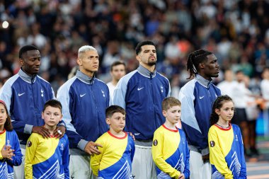 Tottenham oyuncuları UEFA Avrupa Ligi 2025 final maçında Tottenham Hotspur FC ve Manchester United FC (Maciej Rogowski)
