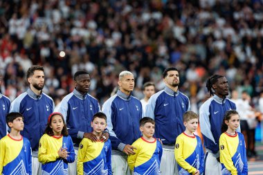 Tottenham oyuncuları UEFA Avrupa Ligi 2025 final maçında Tottenham Hotspur FC ve Manchester United FC (Maciej Rogowski)