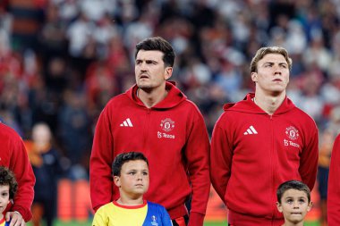 Harry Maguire ve Rasmus Hojlund, UEFA Avrupa Ligi 2025 final maçında Tottenham Hotspur FC ve Manchester United FC (Maciej Rogowski)