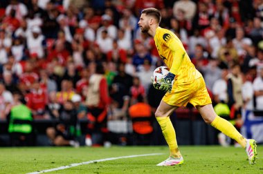 Guglielmo Vicario UEFA Avrupa Ligi 2025 final maçında Tottenham Hotspur FC ve Manchester United FC (Maciej Rogowski)