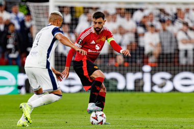 Richarlison ve Bruno Fernandes, UEFA Avrupa Ligi 2025 final maçında Tottenham Hotspur FC ve Manchester United FC (Maciej Rogowski)