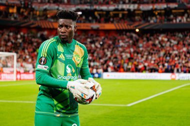 Andre Onana, UEFA Avrupa Ligi 2025 final maçında Tottenham Hotspur FC ve Manchester United FC (Maciej Rogowski)