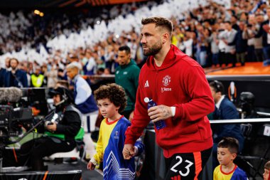 Luke Shaw UEFA Avrupa Ligi 2025 final maçında Tottenham Hotspur FC ve Manchester United FC (Maciej Rogowski)
