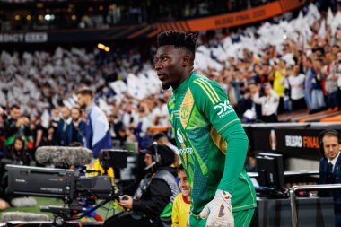 Andre Onana, UEFA Avrupa Ligi 2025 final maçında Tottenham Hotspur FC ve Manchester United FC (Maciej Rogowski)