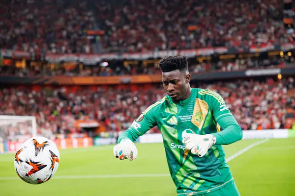 Andre Onana, UEFA Avrupa Ligi 2025 final maçında Tottenham Hotspur FC ve Manchester United FC (Maciej Rogowski)