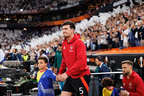 Harry Maguire, Tottenham Hotspur FC ile Manchester United FC (Maciej Rogowski) arasında oynanan UEFA Avrupa Ligi 2025 final maçında görüldü.)