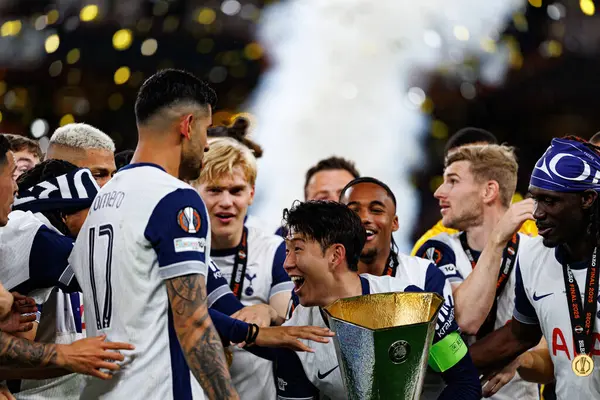 Tottenham takımı UEFA Avrupa Ligi 2025 final maçında Tottenham Hotspur FC ve Manchester United FC (Maciej Rogowski)