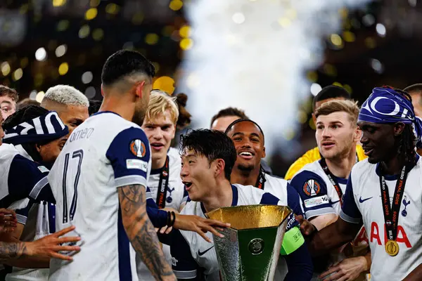 Tottenham takımı UEFA Avrupa Ligi 2025 final maçında Tottenham Hotspur FC ve Manchester United FC (Maciej Rogowski)