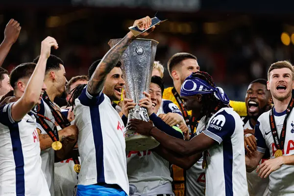 Tottenham takımı UEFA Avrupa Ligi 2025 final maçında Tottenham Hotspur FC ve Manchester United FC (Maciej Rogowski)