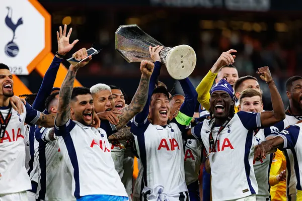Tottenham takımı UEFA Avrupa Ligi 2025 final maçında Tottenham Hotspur FC ve Manchester United FC (Maciej Rogowski)