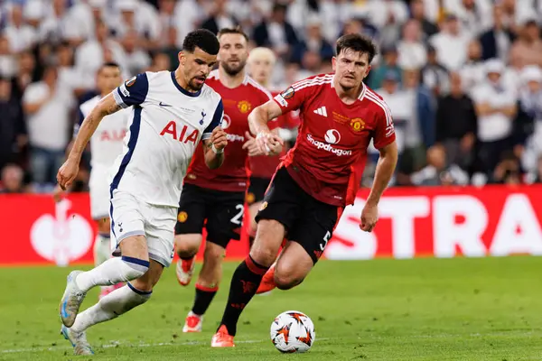 Dominic Solanke ve Harry Maguire, UEFA Avrupa Ligi 2025 final maçında Tottenham Hotspur FC ile Manchester United FC (Maciej Rogowski)