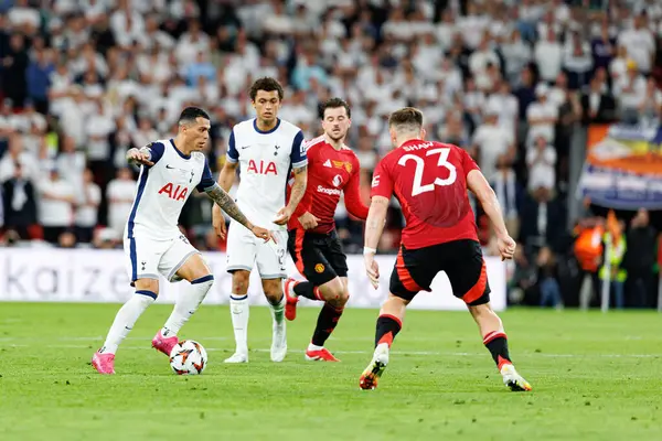 Pedro Porro, UEFA Avrupa Ligi 2025 final maçında Tottenham Hotspur FC ve Manchester United FC (Maciej Rogowski)