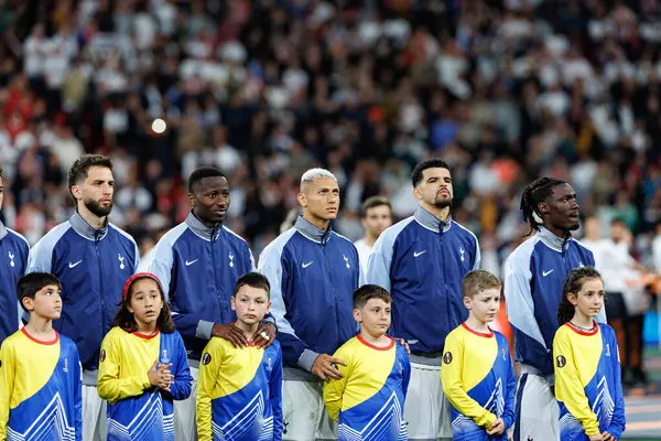 Tottenham oyuncuları UEFA Avrupa Ligi 2025 final maçında Tottenham Hotspur FC ve Manchester United FC (Maciej Rogowski)