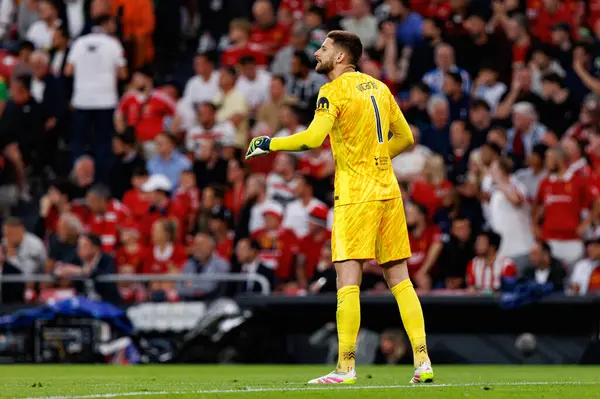 Guglielmo Vicario UEFA Avrupa Ligi 2025 final maçında Tottenham Hotspur FC ve Manchester United FC (Maciej Rogowski)