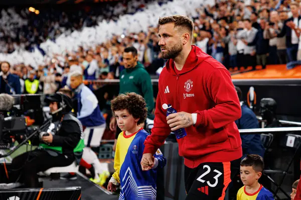 Luke Shaw UEFA Avrupa Ligi 2025 final maçında Tottenham Hotspur FC ve Manchester United FC (Maciej Rogowski)