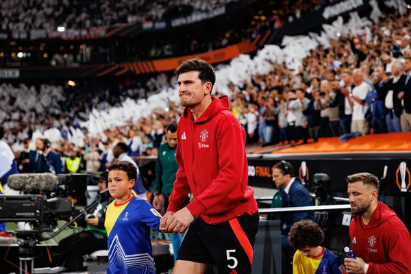 Harry Maguire, Tottenham Hotspur FC ile Manchester United FC (Maciej Rogowski) arasında oynanan UEFA Avrupa Ligi 2025 final maçında görüldü.)