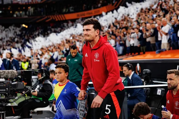 Harry Maguire, Tottenham Hotspur FC ile Manchester United FC (Maciej Rogowski) arasında oynanan UEFA Avrupa Ligi 2025 final maçında görüldü.)