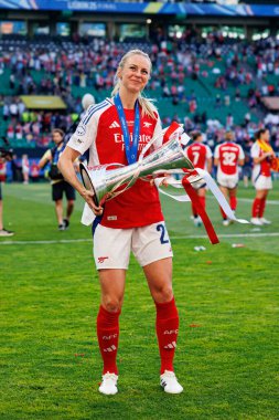 Amanda Ilestedt UEFA Kadınlar Şampiyonlar Ligi 2025 final maçında Estadio Jose Alvalade 'de Arsenal FC ve FC Barcelona arasında görüldü (Maciej Rogowski)