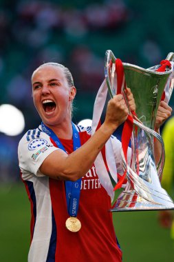 Bethany Mead UEFA Kadınlar Şampiyonlar Ligi 2025 final maçında Estadio Jose Alvalade 'de Arsenal FC ve FC Barcelona arasında görüldü (Maciej Rogowski)